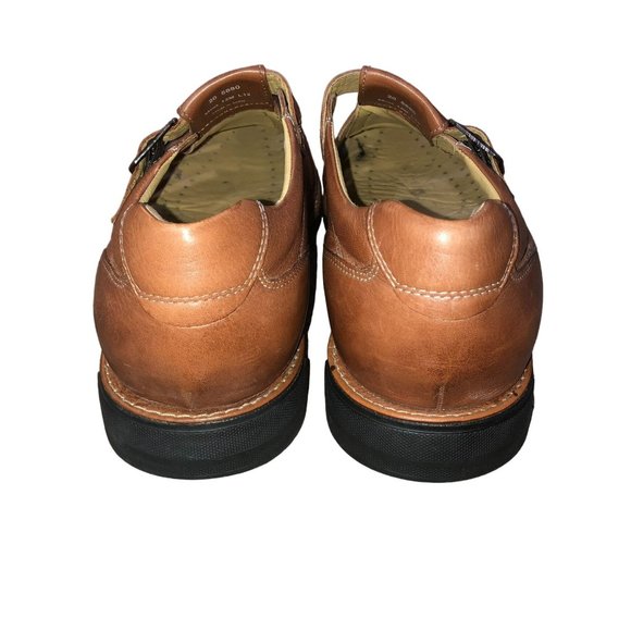 Johnston & Murphy Fisherman Sandal Shoes Mens 12M Used Brown Leather 20 5880 - Picture 6 of 16